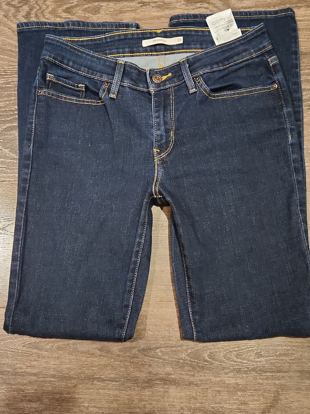 ❤ LEVI'S 715 BOOTCUT JEANS, 6 (28) - Picture 2 of 10